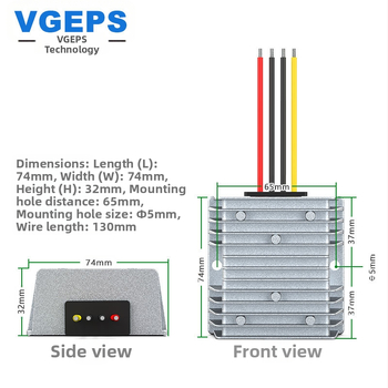 Μονάδα DC-DC boost μετατροπής, είσοδος 12V, έξοδοι 13.8/15/19/24/28V, 0–120W, -40°C έως 80°C, CE RoHS, ρυθμιζόμενη τροφοδοσία αυτοκινήτου