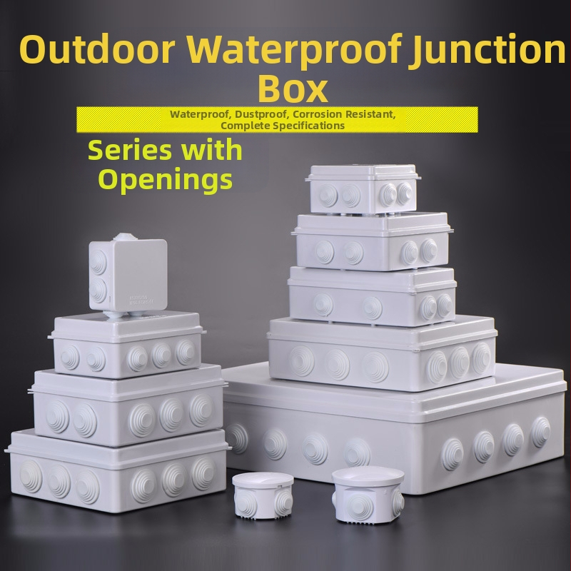 Кутия за кабелно разпределение IP65, водоустойчива ABS пластмасова кутия с уплътняващ дизайн за защита срещу влага и прах