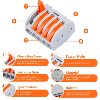 Star Valley Greitas terminalo blokas jungtis, krimpavimas, PC korpusas