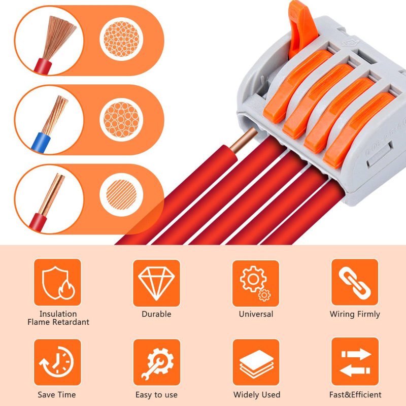 Star Valley Greitas terminalo blokas jungtis, krimpavimas, PC korpusas