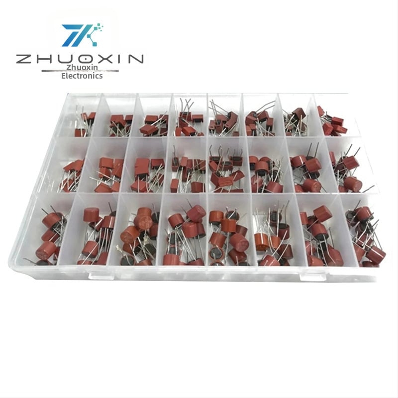 Тръбни предпазители, 240 бр., 250V, медленнозадействащи, 0,5A–10A, 24 типа по 10 бр.