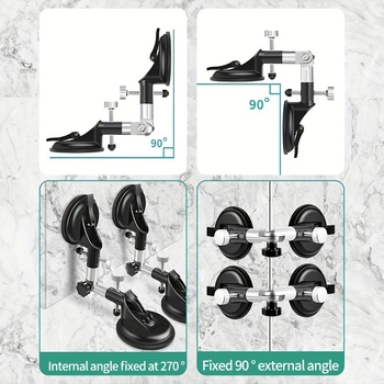 Ρυθμιζόμενη φλυτζάνι αναρρόφησης γυαλιού για επισκευή κενών πλακιδίων — εργαλείο ευθυγράμμισης πάγκων (πλαστικό, ρητίνη)