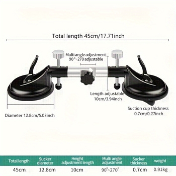 Ρυθμιζόμενη φλυτζάνι αναρρόφησης γυαλιού για επισκευή κενών πλακιδίων — εργαλείο ευθυγράμμισης πάγκων (πλαστικό, ρητίνη)
