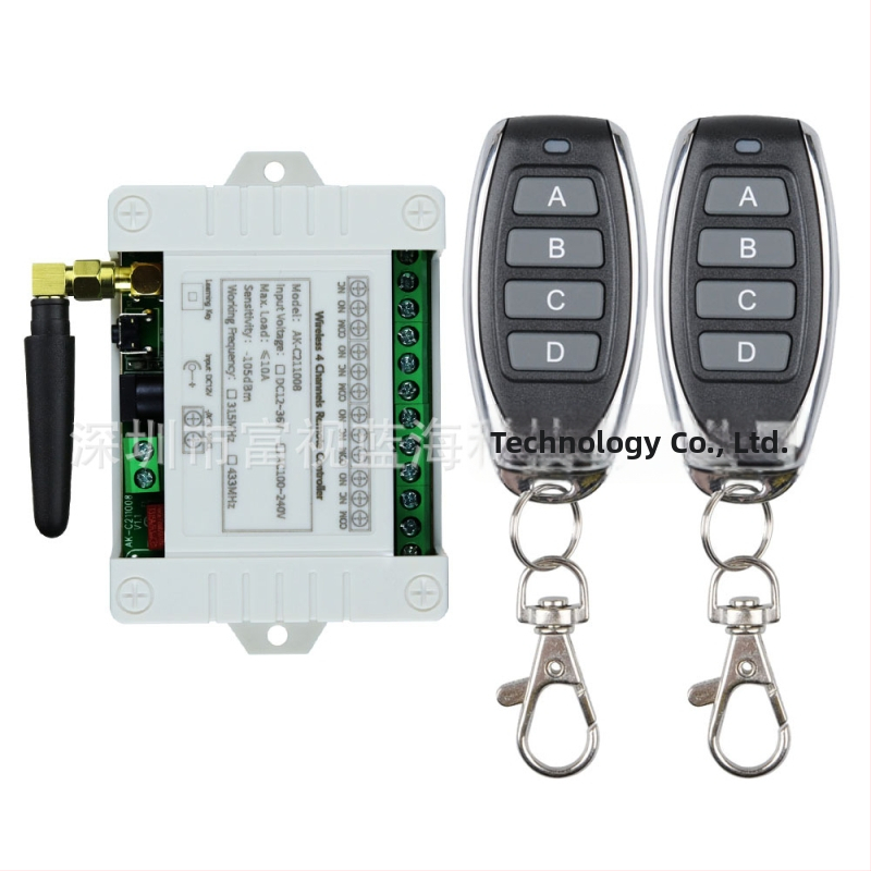 Безжичен дистанционен превключвател за кран на задната платформа на автомобил, DC12-36V, 4 канала, 433MHz, CE