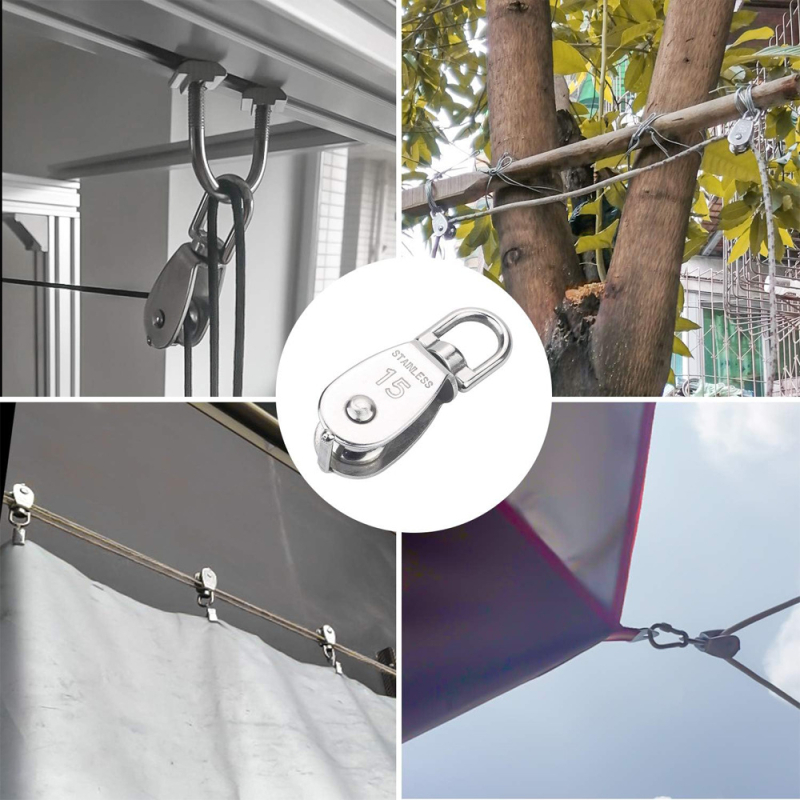 304 неръждаема стомана шкива за морско повдигане – единична, двойна или регулируема