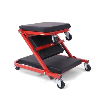 Hongma Αναδιπλούμενη καρέκλα επισκευής αυτοκινήτων, PU δέρμα, 2-σε-1/3-σε-1, Ζ-τύπος, αντοχή 150 kg, για συνεργείο αυτοκινήτων