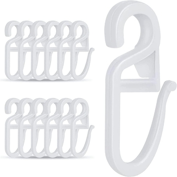 S tipo ratukas 100 vnt komplektas užuolaidų priedai, plastikas, suderinamas su visų tipų užuolaidomis, pritaikymo apdorojimas, licencijuota privataus prekės ženklo etiketė, šiuolaikiškas minimalistinis stilius