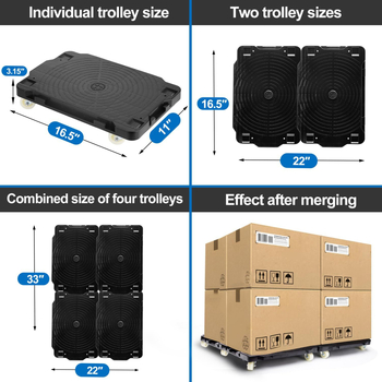 PP επίπεδη πλατφόρμα μεταφοράς εμπορευμάτων, τετράτροχο χέρι-καρότσι, συρόμενο και ευκίνητο, μινιμαλιστικό στυλ, προσαρμογή, προέλευση Zhejiang