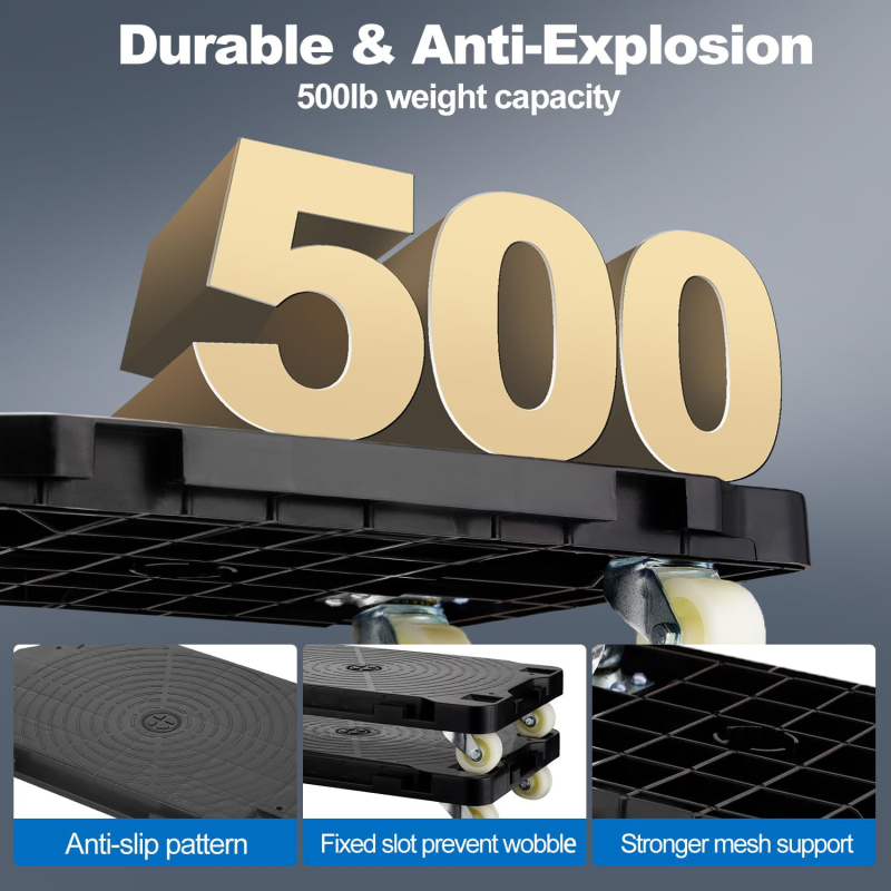 PP επίπεδη πλατφόρμα μεταφοράς εμπορευμάτων, τετράτροχο χέρι-καρότσι, συρόμενο και ευκίνητο, μινιμαλιστικό στυλ, προσαρμογή, προέλευση Zhejiang