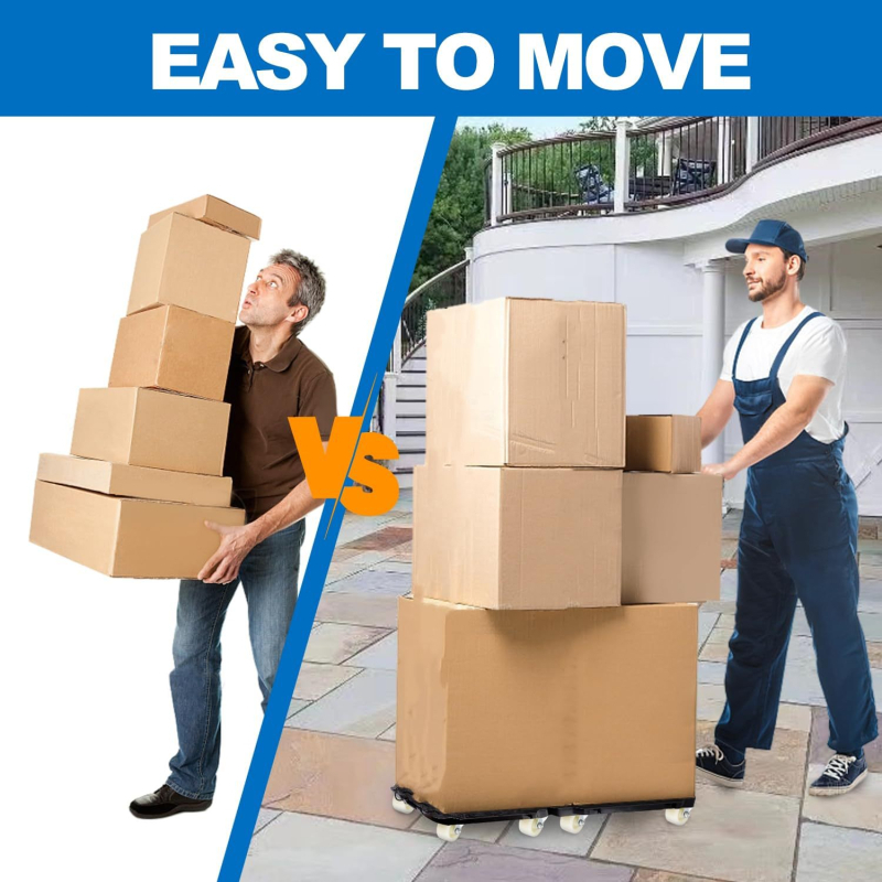 PP επίπεδη πλατφόρμα μεταφοράς εμπορευμάτων, τετράτροχο χέρι-καρότσι, συρόμενο και ευκίνητο, μινιμαλιστικό στυλ, προσαρμογή, προέλευση Zhejiang