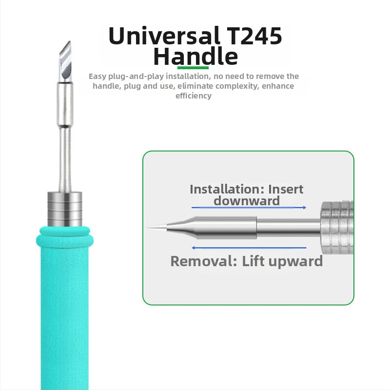 RELIFE RL-T245 серия паялни върхове с интегрирана дръжка: остър връх, извит връх, K-образен връх и SK-образен връх, съвместими с RL-T245-I/IS/K/SK