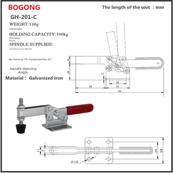 Rankinis spaustuvė GH-201-C, horizontinė spaustuvė suvirinimui, geležies/galvanizuotas medžiaga, tinkama tekinimui, 201c standartas