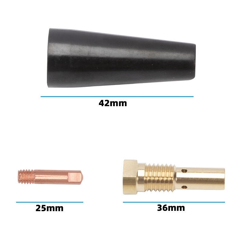 MIG zavarivač pištolj – zaštitni kućište i spojni štap K3493-1, 7-dijelni komplet, bakar, kompatibilan MB15AK/14AK-FC90, 150–250 A