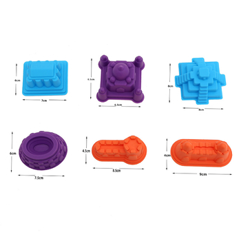 Chilesha Kosminės Smėlio Formos – Pilies 6 Dalių Rinkinys, Edukaciniai Žaislai Vaikams 4–6 Metų, Plastikas