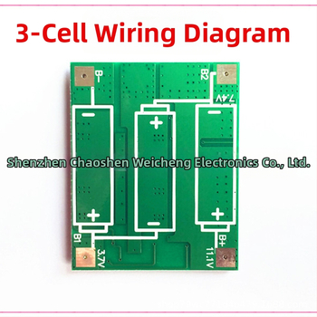 CXW защитна платка за батерии за клетки 18650, три последователни вериги, 25A, ROHS-сертифицирана