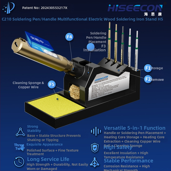 Držač za lemilicu, otporan na visoke temperature, inteligentni stalak za lemljenje, Hiseecon