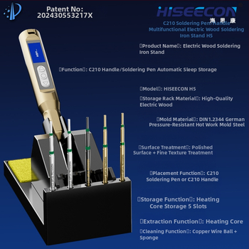 Držač za lemilicu, otporan na visoke temperature, inteligentni stalak za lemljenje, Hiseecon