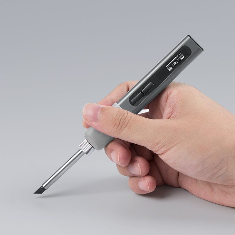 Duke Ei1 Fier de lipit inteligent portabil și stație de lipit mini, 65 W, 3.25 A, Afișaj digital, Alimentare QC/PD