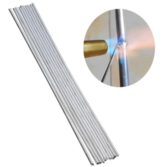 Zavarni aluminijski žica s fluxom - aluminijsko-silicijska legura; sadržaj fluksa 20–30%; točka taljenja 400°C; radna temperatura 100–450°C