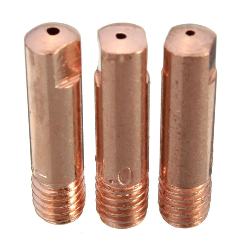 Bakreni kontaktni vrh za MIG plinsko zavarivanje, serija 15AK, 150–250 A, promjer jezgre 0.8/1.0/1.2/1.6 mm, M6 navoj