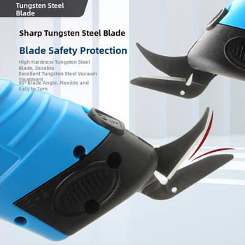 Elektrinės kirpimo žirklės su volframo plieno ašmenimis, įkraunama ličio baterija, 3,6V, skirti audiniams