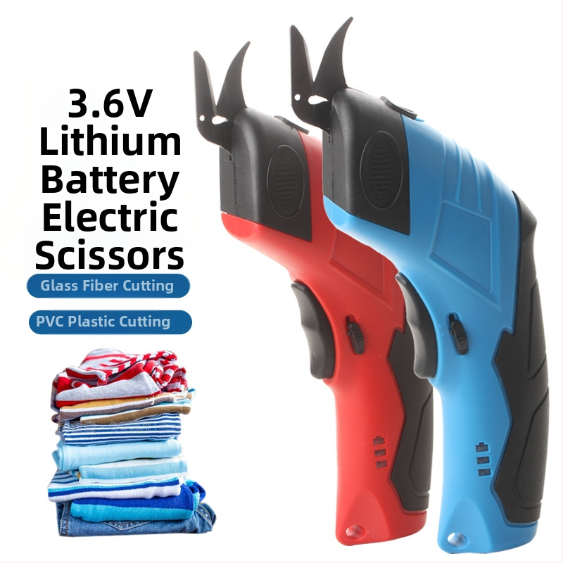 Elektrinės kirpimo žirklės su volframo plieno ašmenimis, įkraunama ličio baterija, 3,6V, skirti audiniams