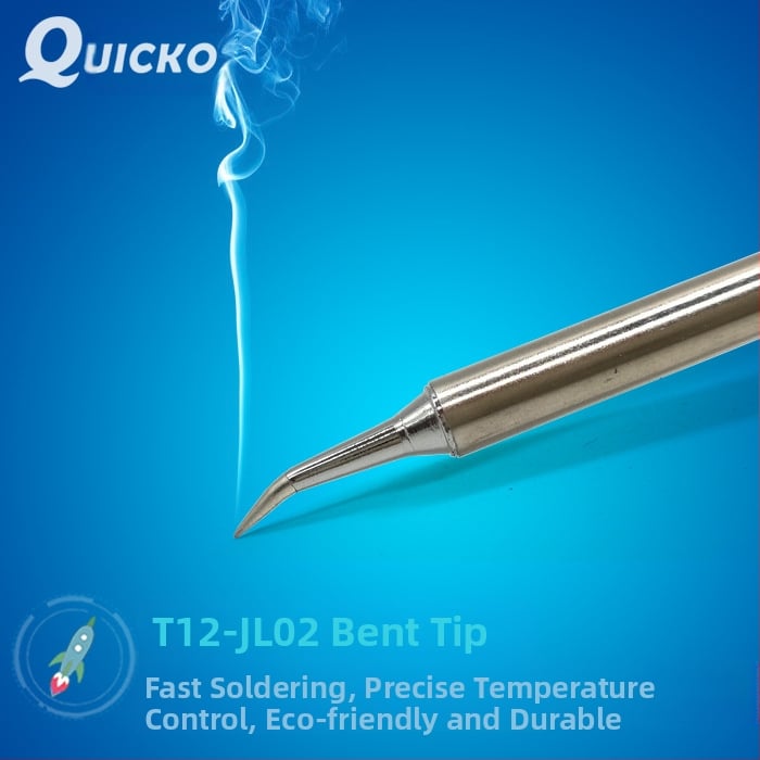Vârf de lipit T12 curbat, din cupru fără oxigen, 0-480°C, 70W