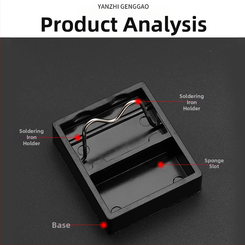 Стойка за паялник Xingweiqiang | G-тип квадратна Bakelite държач за паялник | висока температурна устойчивост | модел: G-type малка квадратна Bakelite стойка