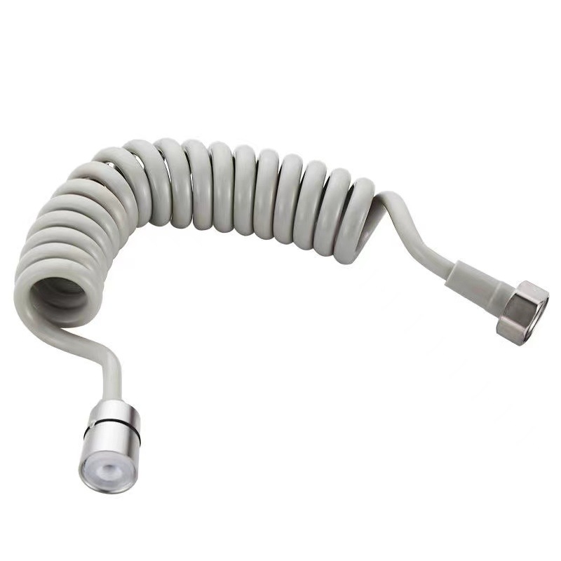 Dušo purškimo pistoleto PU spyruokline žarna, modelis 000280, nominalus slėgis 1.36 MPa, darbinė temperatūra 0–88°C, montavimas su vidine veržle, prekinis ženklas Canglan