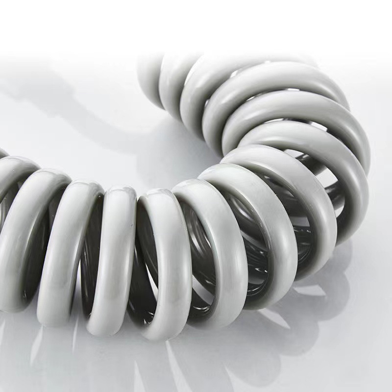 Dušo purškimo pistoleto PU spyruokline žarna, modelis 000280, nominalus slėgis 1.36 MPa, darbinė temperatūra 0–88°C, montavimas su vidine veržle, prekinis ženklas Canglan