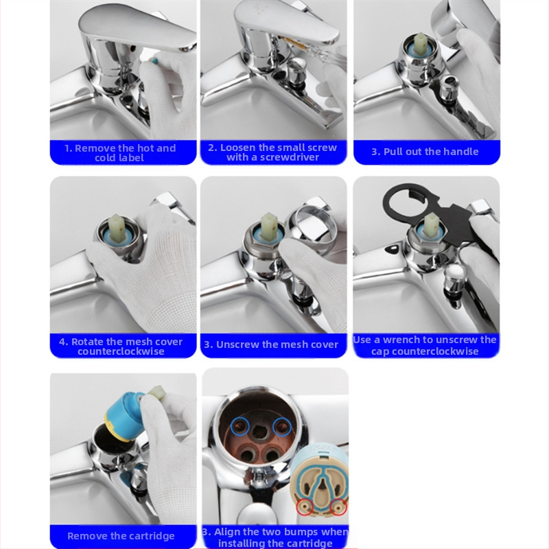 Keramický ventil pre batériu – príslušenstvo k pákam s miešaním horúcej a studenej vody, moderný minimalistický štýl, Nine Cardi, prispôsobenie k dispozícii