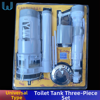 WC tartály kiegészítő készlet: leeresztő szelep, öblítő gomb és bemeneti szelep; műanyag anyag, Yu Xin márka; modern egyszerű stílus