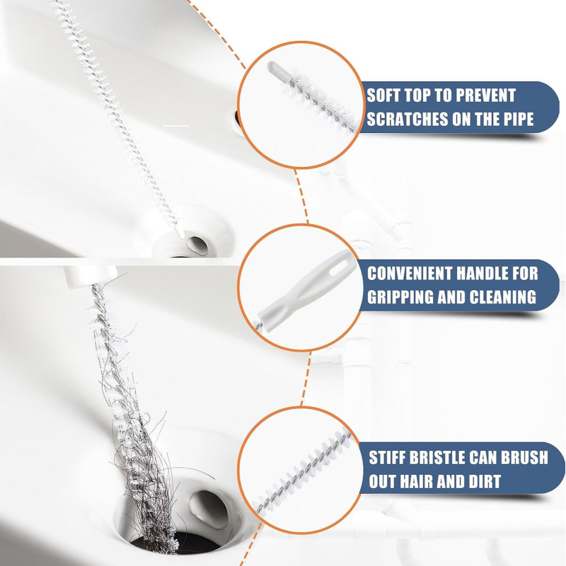 Set de curățare a canalizării, metal, 9 bucăți