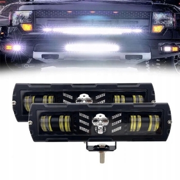 LED galvasgaismas ar kaula dizainu auto un motociklam, 2 gab., 32W, 9-32V, 6000lm, 5700K