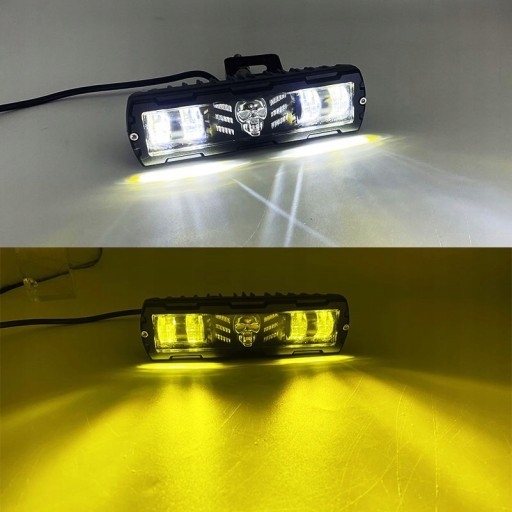 LED galvasgaismas ar kaula dizainu auto un motociklam, 2 gab., 32W, 9-32V, 6000lm, 5700K