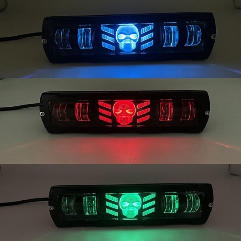 LED galvasgaismas ar kaula dizainu auto un motociklam, 2 gab., 32W, 9-32V, 6000lm, 5700K