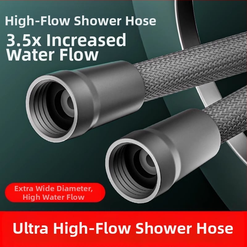 Nailoninis dušo vamzdelis - universalus, PVC, sriegio jungtis, modernus minimalistinis stilius