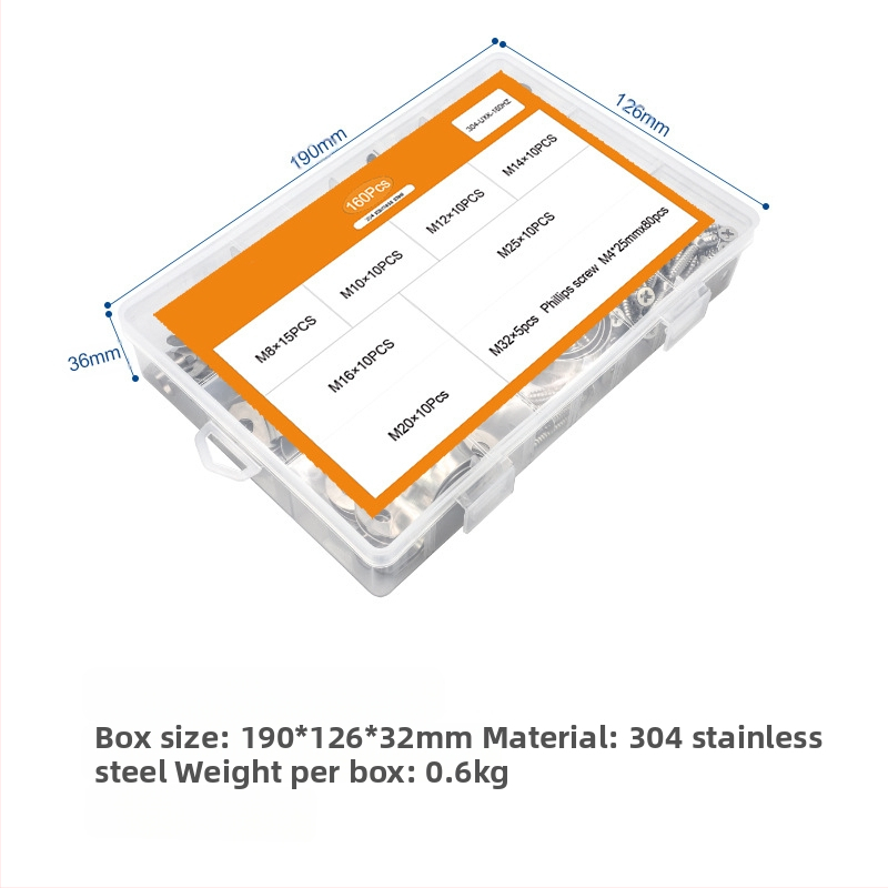 304 неръждаема стомана U-образна скоба за водопровод и газопровод, комплект 160 броя