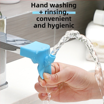 Proširenje slavine za djecu sa silikonskim izlazom protiv prskanja, priključna ugradnja, jednoručno upravljanje, silikonski materijal, maksimalna temperatura 100°C