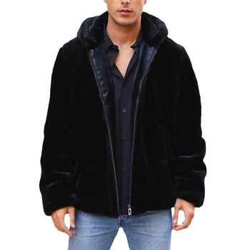 Pánska bunda so zipsom a kapucňou, krátky strih, vetru odolná, viaceré vrecká