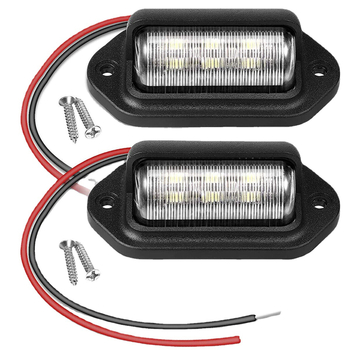 LED gaisma reģistrācijas numuram kravas automobiļiem un piekabēm, 6 LED, 12–24V, 3W, PC+ABS, SRK-306