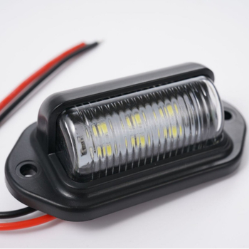 LED gaisma reģistrācijas numuram kravas automobiļiem un piekabēm, 6 LED, 12–24V, 3W, PC+ABS, SRK-306