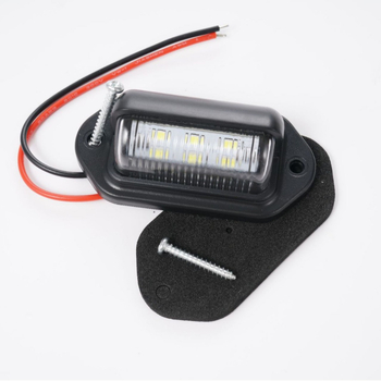 LED gaisma reģistrācijas numuram kravas automobiļiem un piekabēm, 6 LED, 12–24V, 3W, PC+ABS, SRK-306