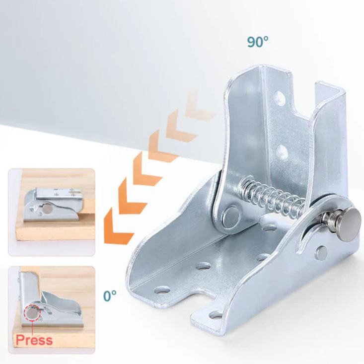 Сгъваеми крака за диван със 90° самозаключващ шарнир — многоцелев мебелен свързващ елемент