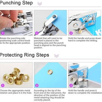 Haoyu μεταλλικές πένσες για τοποθέτηση ματιών – σετ 400 τεμαχίων, διάτρηση οπών και τοποθέτηση ματιών από σίδηρο, κατασκευή σε σχήμα ματιού, κατάλληλο για τζιν, παπούτσια, καπέλα και ρούχα