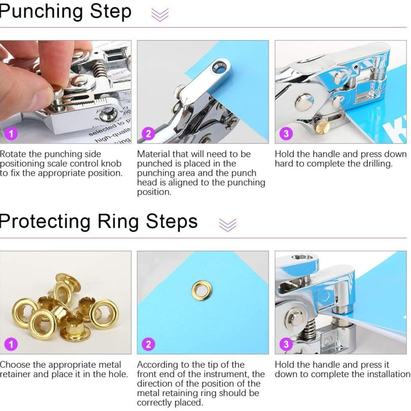 Haoyu μεταλλικές πένσες για τοποθέτηση ματιών – σετ 400 τεμαχίων, διάτρηση οπών και τοποθέτηση ματιών από σίδηρο, κατασκευή σε σχήμα ματιού, κατάλληλο για τζιν, παπούτσια, καπέλα και ρούχα