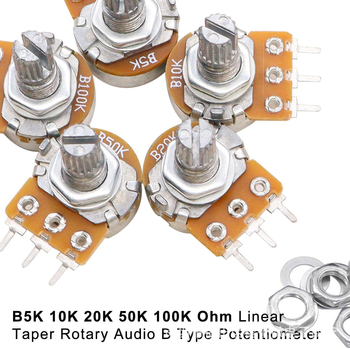 WH148 potenciométer kapcsoló gombbal, 60 db, B5K/10K/20K/50K/100K