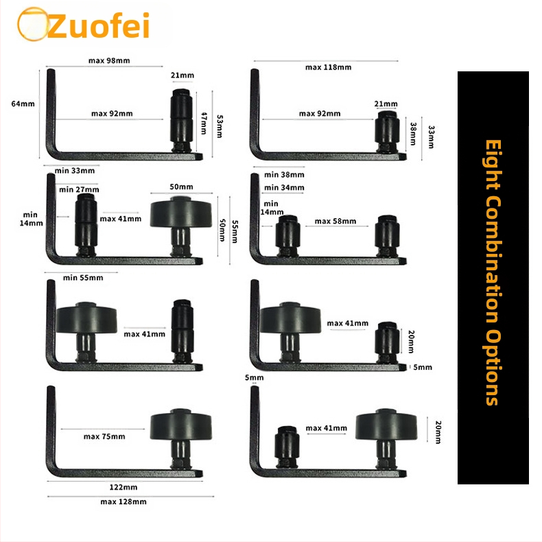 Подова водеща релса за плъзгаща врата със стопер, 8 конфигурации, карбонова стомана, 5 мм дебелина, спрей-пластмасово покритие, нов китайски стил