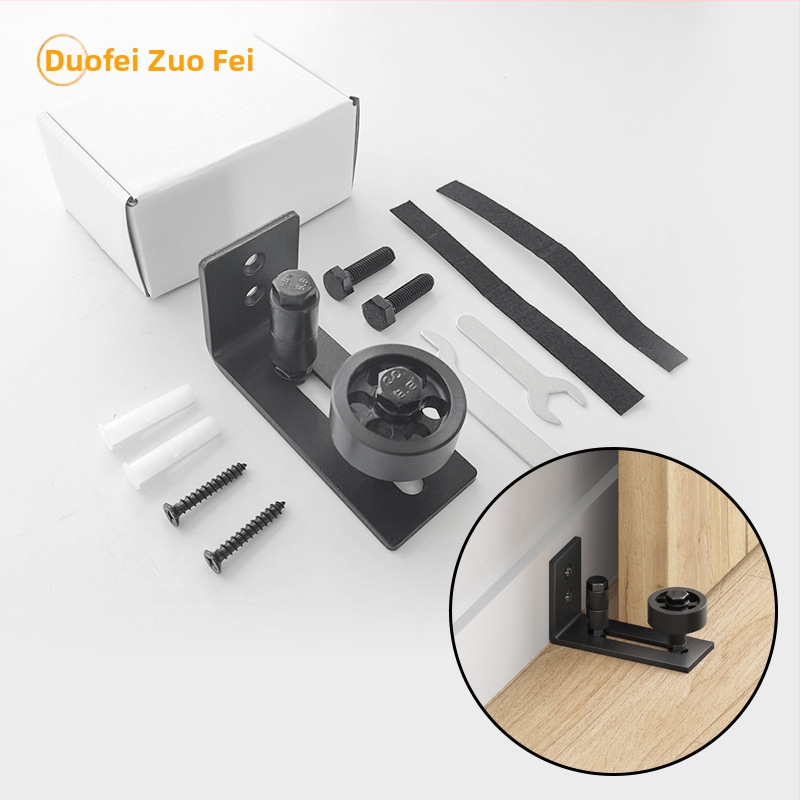 Подова водеща релса за плъзгаща врата със стопер, 8 конфигурации, карбонова стомана, 5 мм дебелина, спрей-пластмасово покритие, нов китайски стил