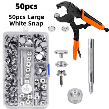 Σετ εξαρτημάτων κουμπώματος με πένσες – 152 τεμάχια, υλικά από ανοξείδωτο ατσάλι/σίδηρο/χαλκός, κατάλληλο για σκηνές, τσάντες και χειροτεχνίες